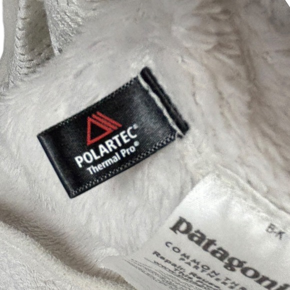Patagonia Womens Snap-T Pullover Fleece Top Sweater Polartec Thermal Pro Cream S - Picture 7 of 9